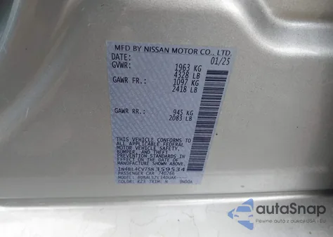 2025 Nissan Altima Sr Fwd z USA, uszkodzony, nr VIN 1N4BL4CV7SN359534